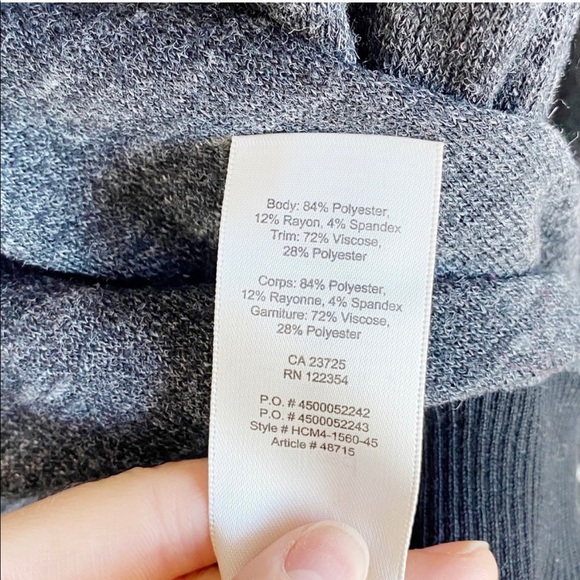 Aritzia Wilfred Grey | Black Trim T-shirt Sweater - Picture 5 of 5